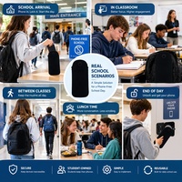 Pochettes de sécurité personnalisées pour téléphones portables en classe, avec verrouillage magnétique RFID, pour l'interdiction des téléphones portables à l'école