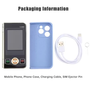 Téléphone portable GSM 2G à bas prix V899, pliable, double SIM, avec écran de 2,8 pouces + 2,4 pouces et lampe torche - Product Image 5