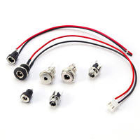 Prise DC femelle 12v avec fil fileté, montage sur panneau 2.5 5.5 2.1 5.5X2.1 MM DC-099 connecteur DC099