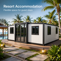 Maison conteneur extensible pour chambre d'hôtes et hébergement en camping – Unité préfabriquée modulaire peu encombrante