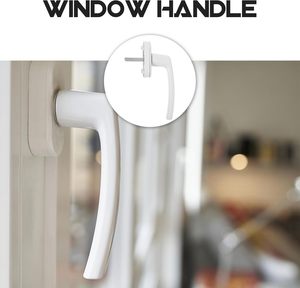 Vente en gros d'accessoires de quincaillerie universels UPVC Double vitrage fenêtre de verrouillage à clé blanche poignée de charnière solide - Product Image 4