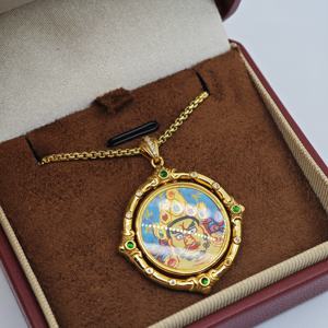 Collier pendentif en argent sterling 925 plaqué or UM Jewelry, zircon taille brillant, unisexe/hommes/femmes, pour mariage et anniversaire - Product Image 5