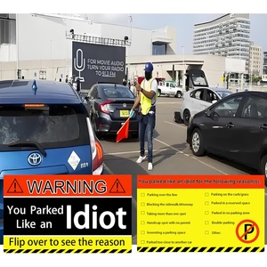 Tarjetas de Visita Personalizadas Impermeables con la Frase 'Te Estacionaste Como un Idiota', Tarjetas de Violación de Estacionamiento - Regalo Divertido para Idiotas al Volante - Product Image 6