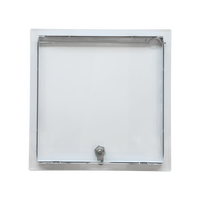 Plaque d'accès en aluminium avec revêtement en poudre, design artistique lisse et résistant à l'humidité, pour porte d'inspection d'hôtel