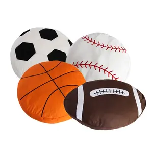 Plush ball shape cushion basketball football baseball rugby cushion stuffed sofa pillow