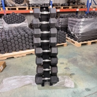 Vente en gros usine : Équipement de fitness et de gym, support rond à 8 niveaux pour haltères hexagonaux