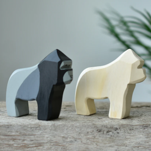 Gorille en bois artisanal pour la décoration de la maison, jouet pour enfants d'âge préscolaire - Product Image 4