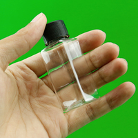 Bouteille PET 30ml Transparente en Plastique pour Jus et Huiles, Contenants Liquides Vides, Bouteilles Rondes Boston avec Bouchons, Emballage Sérigraphiable