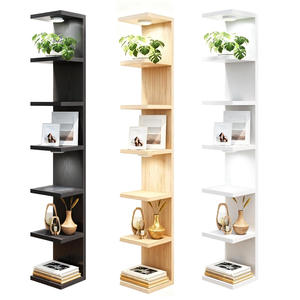 Estantería Vertical de Diseño Moderno Integrada en el Piso, Ahorra Espacio, Librería de Madera que se Apoya en la Pared, Estantería <span class=keywords><strong>Invisible</strong></span> para <span class=keywords><strong>Libros</strong></span> - Product Image 2