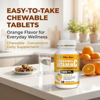 Comprimés à croquer de vitamine C liposomale - Saveur orange pour un soutien antioxydant et immunitaire