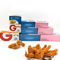 Riz frit à emporter coréen personnalisé et boîtes en carton de poulet frit avec pépites Boîte personnalisée pour ensemble d'ailes de poulet à emporter