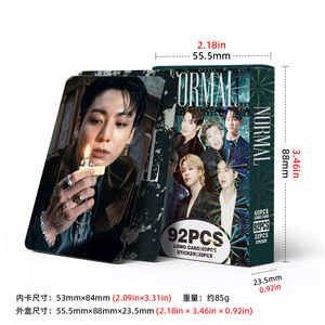 Set de 92 Fototarjetas HD de Ídolos de KPOP, Tarjetas LOMO de Doble Cara de <span class=keywords><strong>JUNGKOOK</strong></span>, SUGA, RM, JIN, JIMIN, Set de Pegatinas, Regalo para Fans, Postales - Product Image 6
