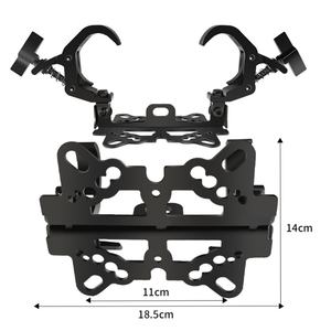 Équipement d'éclairage de scène professionnel, crochet de fixation double pliable universel noir pour éclairage - Product Image 4
