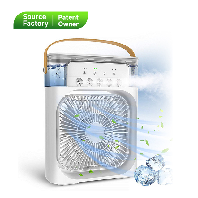 Portable Electric Fan with LED Night Light USB Connection Water Mist Fan 3 1 Air Conditioner Air Cooler Humidifier for Home Use