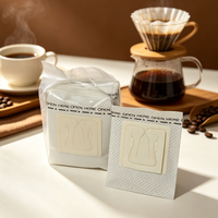 Sachets de café filtre portables thermoscellés en matériau écologique pour usage individuel, emballage OEM en gros