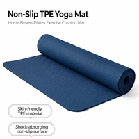 TPE Yogamatte Umweltfreundlich Rutschfest 6mm Heim-Trainingsmatte für Pilates und Yoga Fitness-Studio-Nutzung