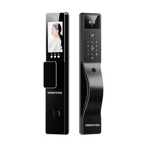 Dijital Kilit Tuya Görüntülü İnterkom Yüz Tanıma Akıllı Kapı Kilidi Biyometrik Avuç İçi Damar İzi Parmak İzi Ahşap/Cam Kapı WIFI - Product Image 1