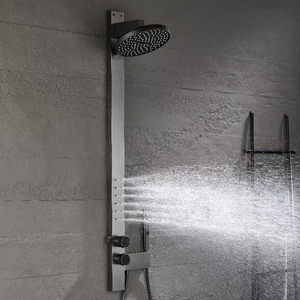 <span class=keywords><strong>2025</strong></span> siêu mỏng bốn-chức năng Brass Trắng Gunmetal đơn-xử lý treo tường vòi hoa sen vòi mưa phun phòng tắm vòi hoa sen đặt - Product Image 4