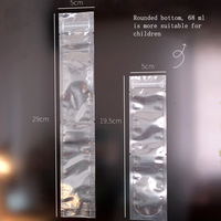 Sachets de glace jetables en PP de 68 ml, format compact, pour glace pilée, glaçons DTY, glaces à déchirer facilement, sacs auto-scellants