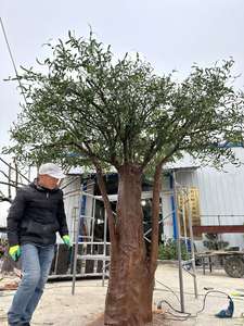 आउटडोर कृत्रिम सदाबहार पेड़ बड़े हरे ओक के पेड़ - Product Image 3