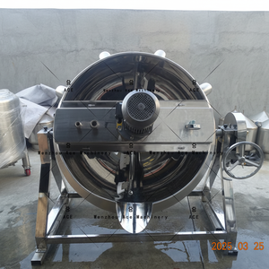 หม้อต้มแบบมีแจ็คเก็ตป้องกันความร้อน หม้อต้มแบบมีแจ็คเก็ตพร้อมที่ขูด หม้อต้มแบบเอียงได้ เตาแก๊ส - Product Image 1