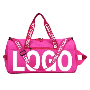 2024 New YCH OEM Custom Logo Pink Travelling Weekender Overnight Holdall Duffle Luggage Travel Bags For Luxury Men Women
