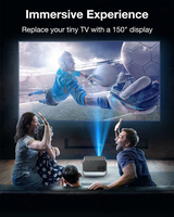 Proyektor Portabel R100 Harga Terbaik Versi Global Home Beamer LED Proyector 4k Mini Smart TV WIFI