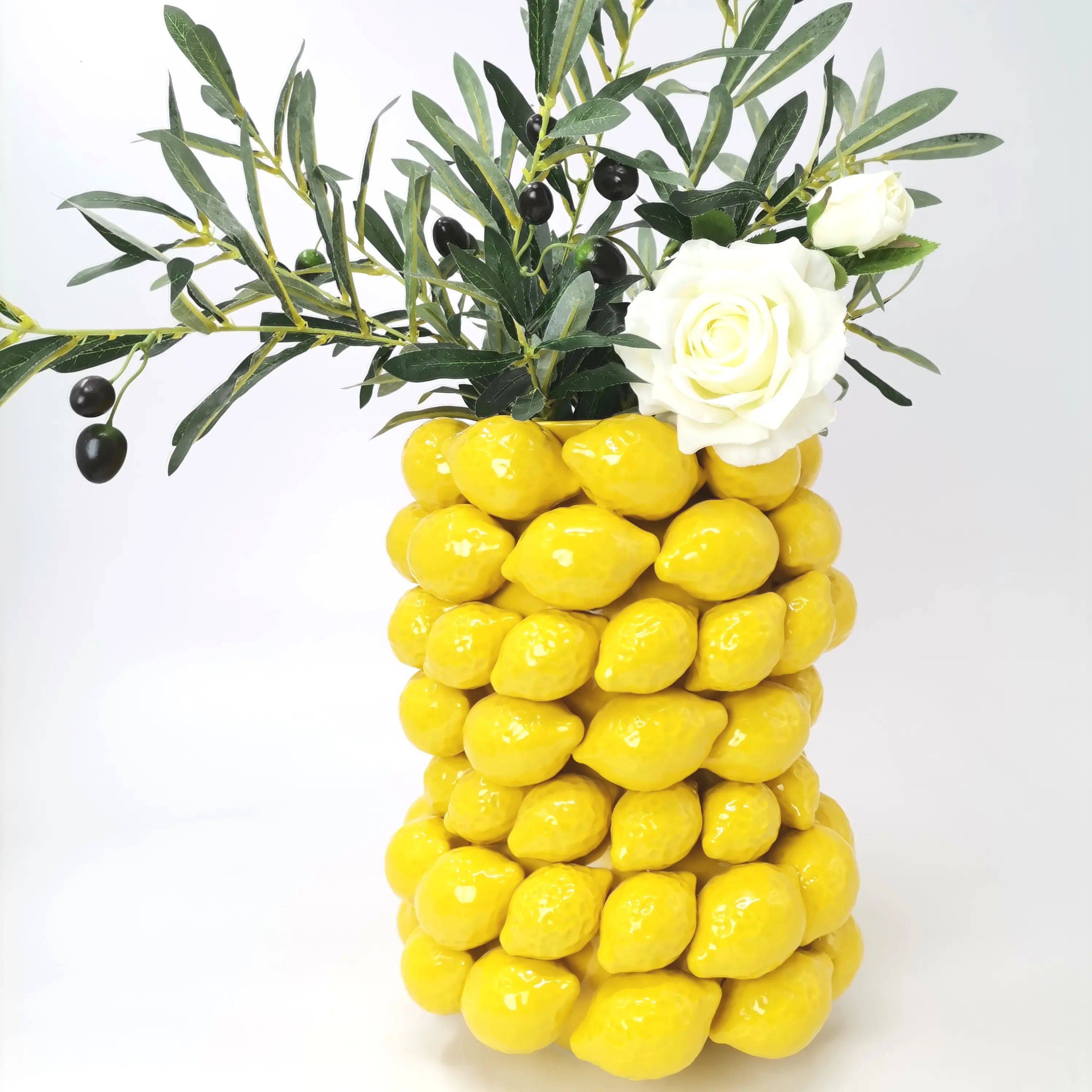 2023 украшение для дома Высококачественная ваза с лимоном нового дизайна 3D для цветочной композиции Центральная ваза
