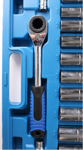 Kit de 43 outils de réparation et de remplacement pour moyeu de direction automobile, suspension, amortisseur, écrou de jambe de force, <span class=keywords><strong>douille</strong></span> traversante <span class=keywords><strong>1</strong></span>/<span class=keywords><strong>2</strong></span> pouce, clé à cliquet en T - Product Image 4