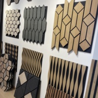 Panneau acoustique en polyester avec placage de bois, style design européen, isolation phonique