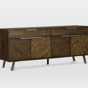 ตู้เก็บของสไตล์วินเทจยุโรป ทำจากไม้เนื้อแข็ง 4 ประตู 2 ลิ้นชัก สำหรับห้องรับประทานอาหาร - Product Image 1