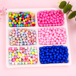 Multi-Color 500g/Bag Acrylic <strong>Beads</strong> Hole 4mm 6mm 8mm 10mm Sizes Plastic <strong>Bubble</strong> Gum <strong>Beads</strong> for Girls Jewelry Making Lucite Loose - Product Image 3