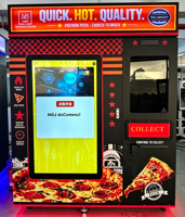 Distributeur automatique de pizzas intelligent, entièrement automatique, en libre-service, pizzas chaudes en 90 secondes, cuisson rapide, acier inoxydable, plusieurs modes de paiement
