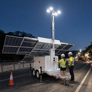 Torre de Iluminación Móvil Solar Híbrida TPE-2400LH de 204000 Lúmenes, Torre de Iluminación LED de 9 m con Remolque y Batería para Minería y Construcción TPE- - Product Image 3