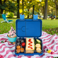 Oumeng Design Boîte à bento pour enfants avec 3 compartiments, boîte à lunch en plastique portable sans BPA