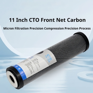 Máy lọc nước trước 11 inch điện than hoạt tính khối <span class=keywords><strong>CTO</strong></span> lưới phần tử Lọc hộ gia đình trực tiếp hộp mực nước khối carbon - Product Image 4