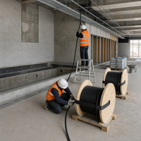Câble d'alimentation en cuivre à 4 conducteurs basse tension pour la construction de grands centres de bain, norme GB privilégiée, directement de l'usine 4*120