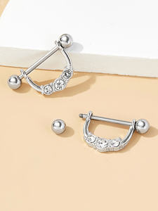 <span class=keywords><strong>Piercing</strong></span> <span class=keywords><strong>de</strong></span> Pezón Falso <span class=keywords><strong>de</strong></span> Circonita Chapado en Oro <span class=keywords><strong>de</strong></span> Alta Calidad Premium, Acero Inoxidable Quirúrgico 316L, Joyería <span class=keywords><strong>de</strong></span> Moda para <span class=keywords><strong>Piercing</strong></span> <span class=keywords><strong>de</strong></span> Pezón - Product Image 2