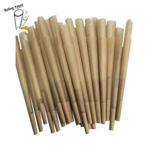 Hot selling natural unbleached 109MM specialized roll paper cone custom simple style <b>smoking</b> cone roll paper accessories - Product Image 1