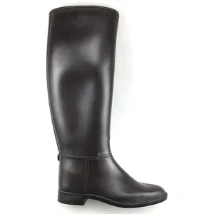 Bottes longues pour homme, chaussures d'équitation noires, Logo personnalisé, vente en gros, à la mode,