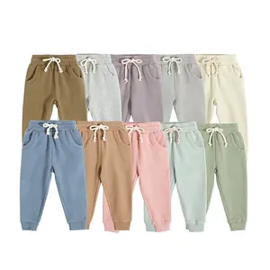 wholesale soft baby pants loose casual Organic cotton sport pant outside for sports kids wear 2023 hot selling