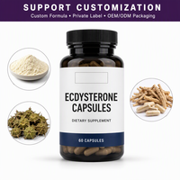 Capsules d'Ecdystérone Durlevel OEM Pureté 98% Nutrition Sportive Halal ISO HACCP COA Sachet Faible MOQ Prêt à Expédier Marque Privée