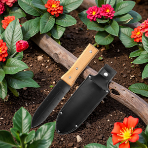 Chất Lượng Cao Thép Không Gỉ Vườn Đào Công Cụ Với Gỗ Xử Lý Ngoài Trời Dao Trong Nylon Pouch OEM Tùy Chỉnh - Product Image 2