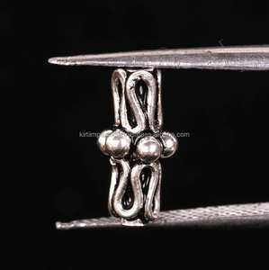 Filigree Cylinders Shaped Loose Metal Beads Wholesale <b>Solid</b> 925 Sterling <b>Silver</b> Pure Spacer Loose Beads For Necklace <b>Bracelets</b> - Product Image 3