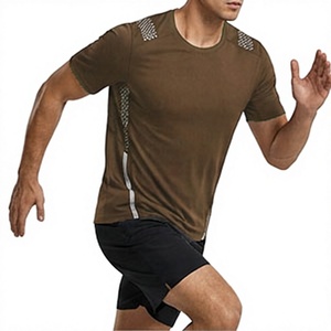 Camiseta Deportiva para Hombre, Ajustada, Reflectante, 100% Poliéster, Manga Corta, para Gimnasio, Secado Rápido, Compresión - Product Image 1