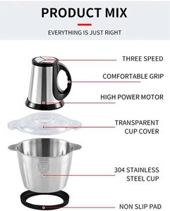Small Multifunction 2L 3L Fufu Blender <b>Mini</b> Pounder Yam Pounding Food Chopper <b>Grinders</b> Machine Electric <b>Meat</b> <b>Grinder</b> for Sale - Product Image 3