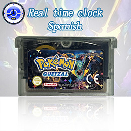 Cartouche Flash ESP espagnole RTC Moemon Quetzal QUEZAL Team Rocket Glazed Dark Worship Unbound Cartouche Carte ROM Hack pour GBA - Product Image 5
