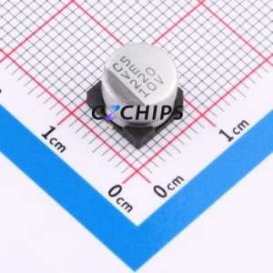 ตัวเก็บประจุแบบอิเล็กโทรไลต์อะลูมิเนียม SMD รุ่น VE-221M1ATR-0806, ขนาด D8xL6.5 มม. 220uF 20% 10V 8 มม. - Product Image 1