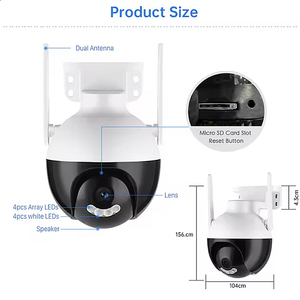 Cámara <span class=keywords><strong>IP</strong></span> CCTV Inalámbrica con Sensor CMOS, Cámara de Vigilancia Exterior Impermeable, <span class=keywords><strong>Mini</strong></span> Cámara de Seguridad PTZ para el Hogar con <span class=keywords><strong>WiFi</strong></span> - Product Image 2