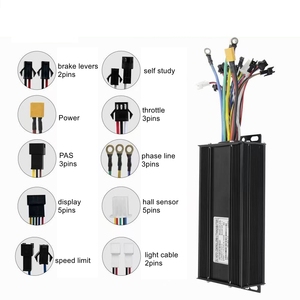 Xe đạp điện Phụ tùng xe tay ga 36V 48V 52V 1500W 2000W Hub điều khiển động cơ 45A Sine Wave 3-chế độ với No.2 giao thức - Product Image 3